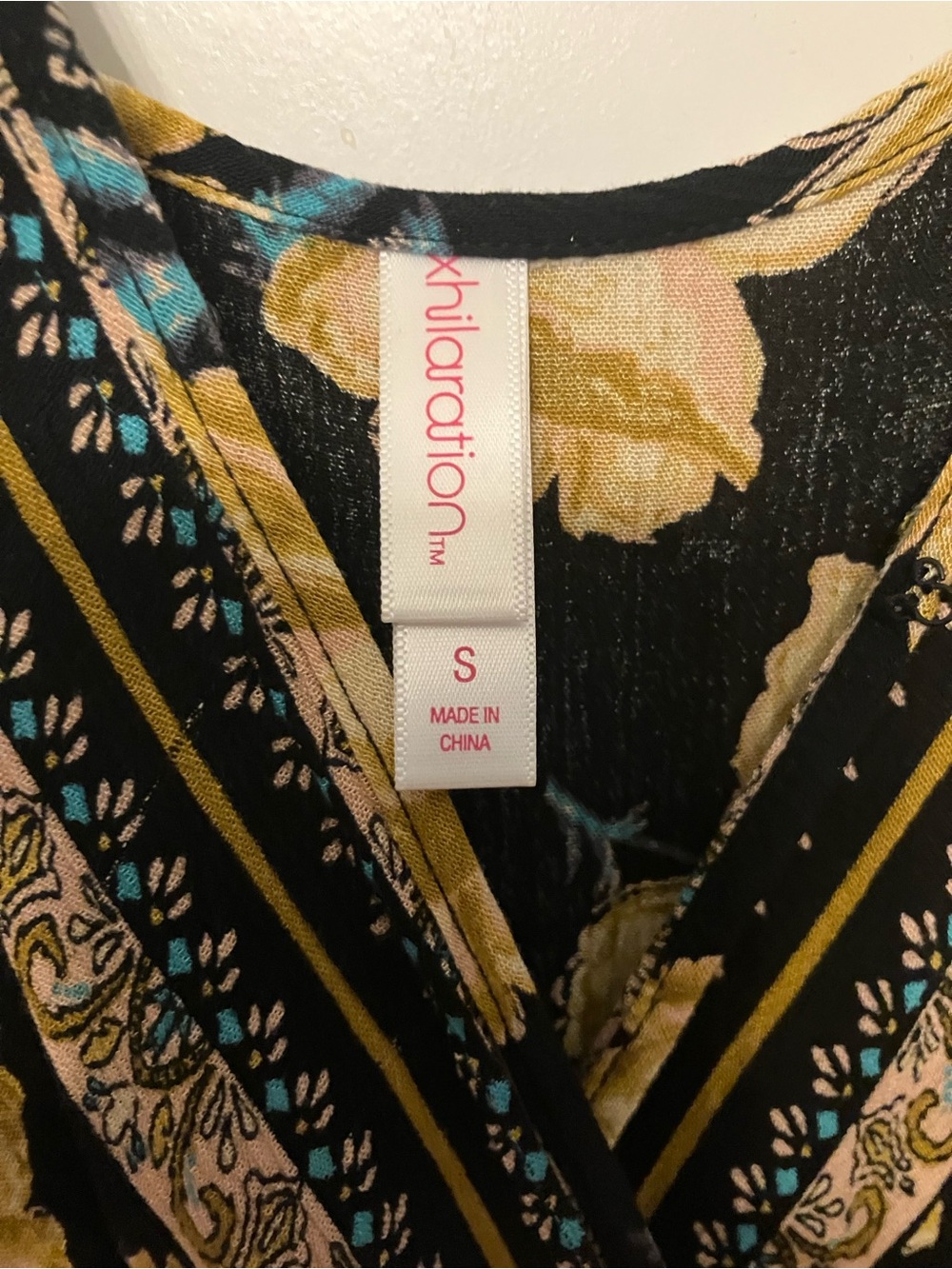 Xhilaration Black Floral boho maxi dress